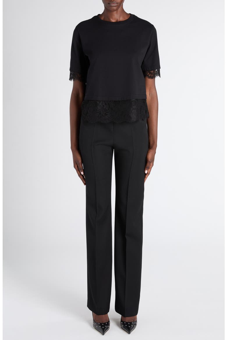 Lace Layer T-Shirt, Alternate, color, BLACK