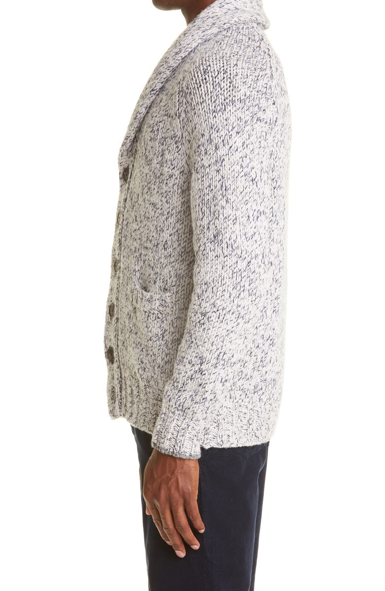 Brunello Cucinelli Shawl Collar Wool Blend Cardigan, Alternate, color,