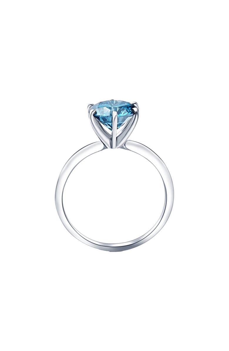 Bliss Diamond 2Ct Blue Diamond Solitaire Engagement Ring in 14k or Gold Lab Grown, Alternate, color, 14K White Gold