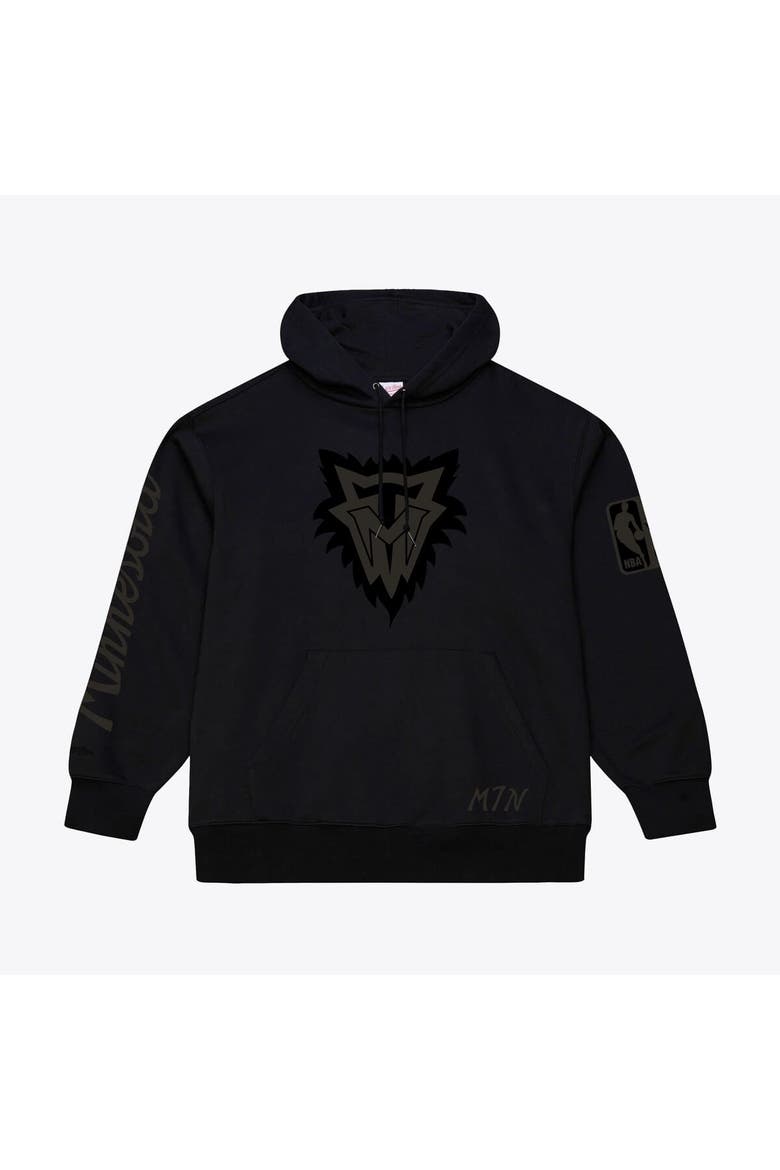 Men's Mitchell & Ness  Black Minnesota Timberwolves Phantom Fleece Hoodie, Alternate, color, Black
