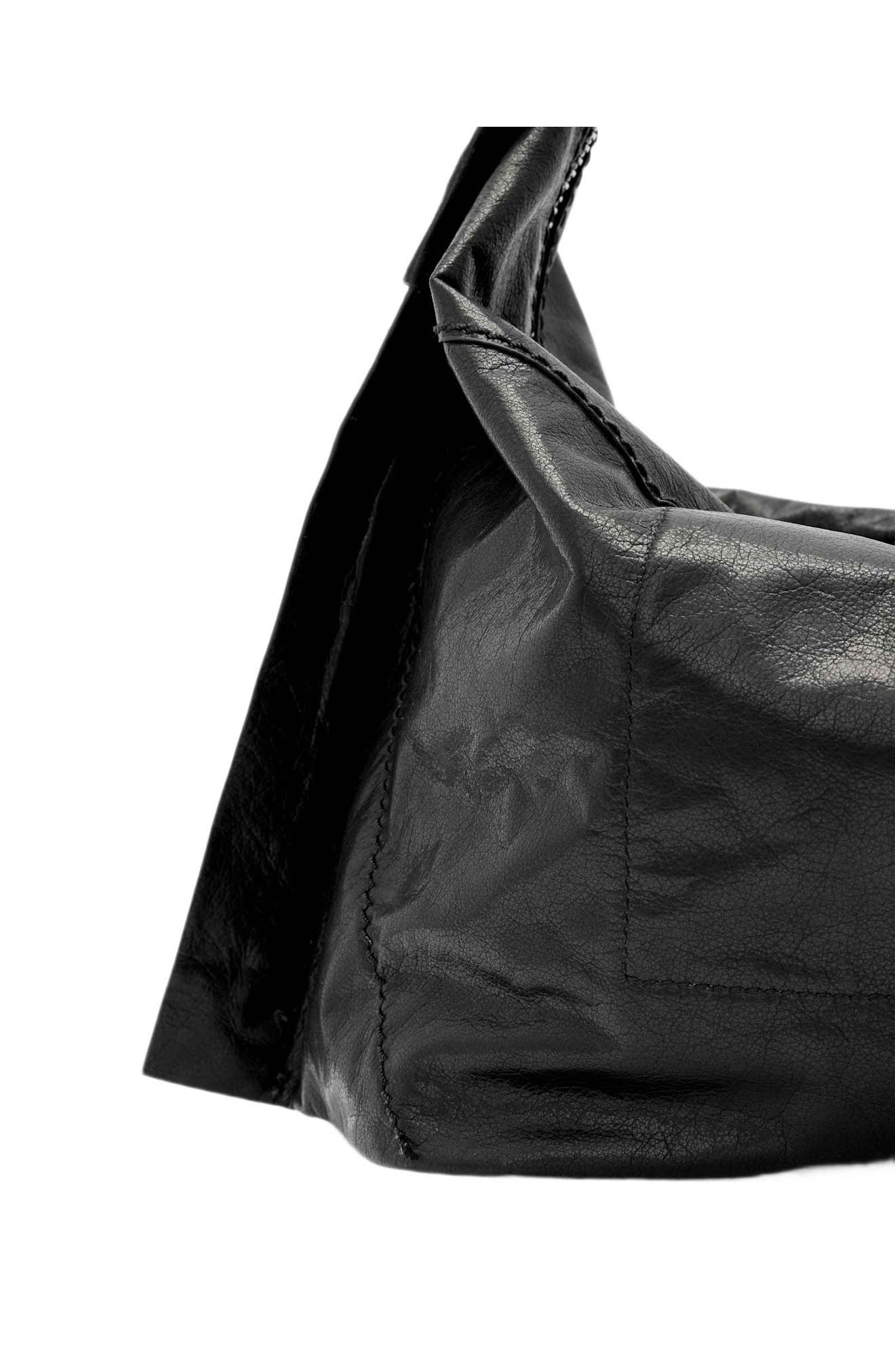 Lutece Leather Duffle Bag, Alternate, color, BLACK