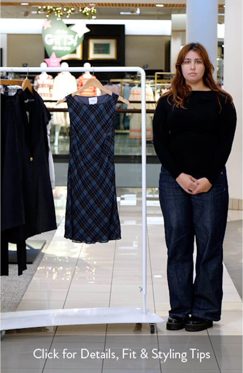 Dale Plaid Georgette Minidress, sales video thumbnail