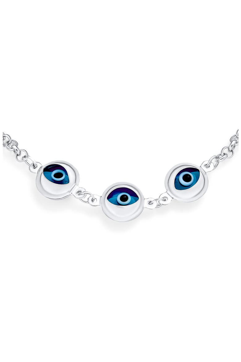 Evil Eye Glass Bead Bracelet, Alternate, color, BLUE