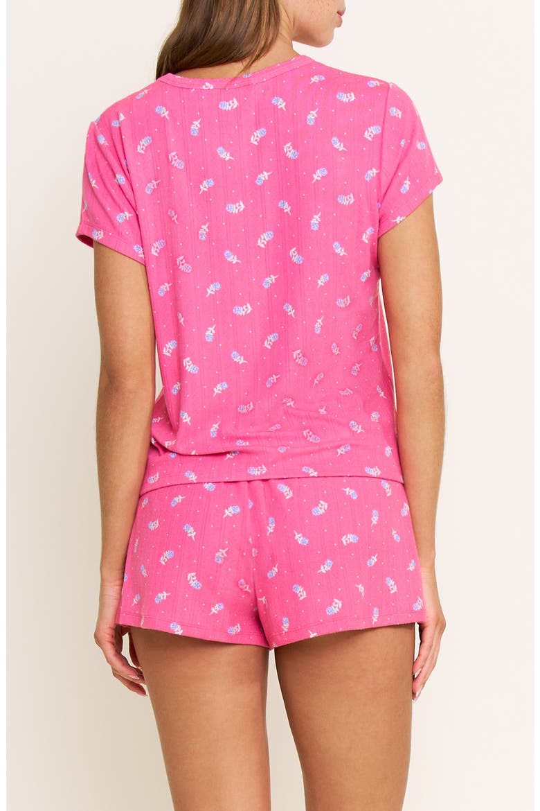 Blissful Pointelle Short Pajamas, Alternate, color, FUCHSIA WILD ROSE