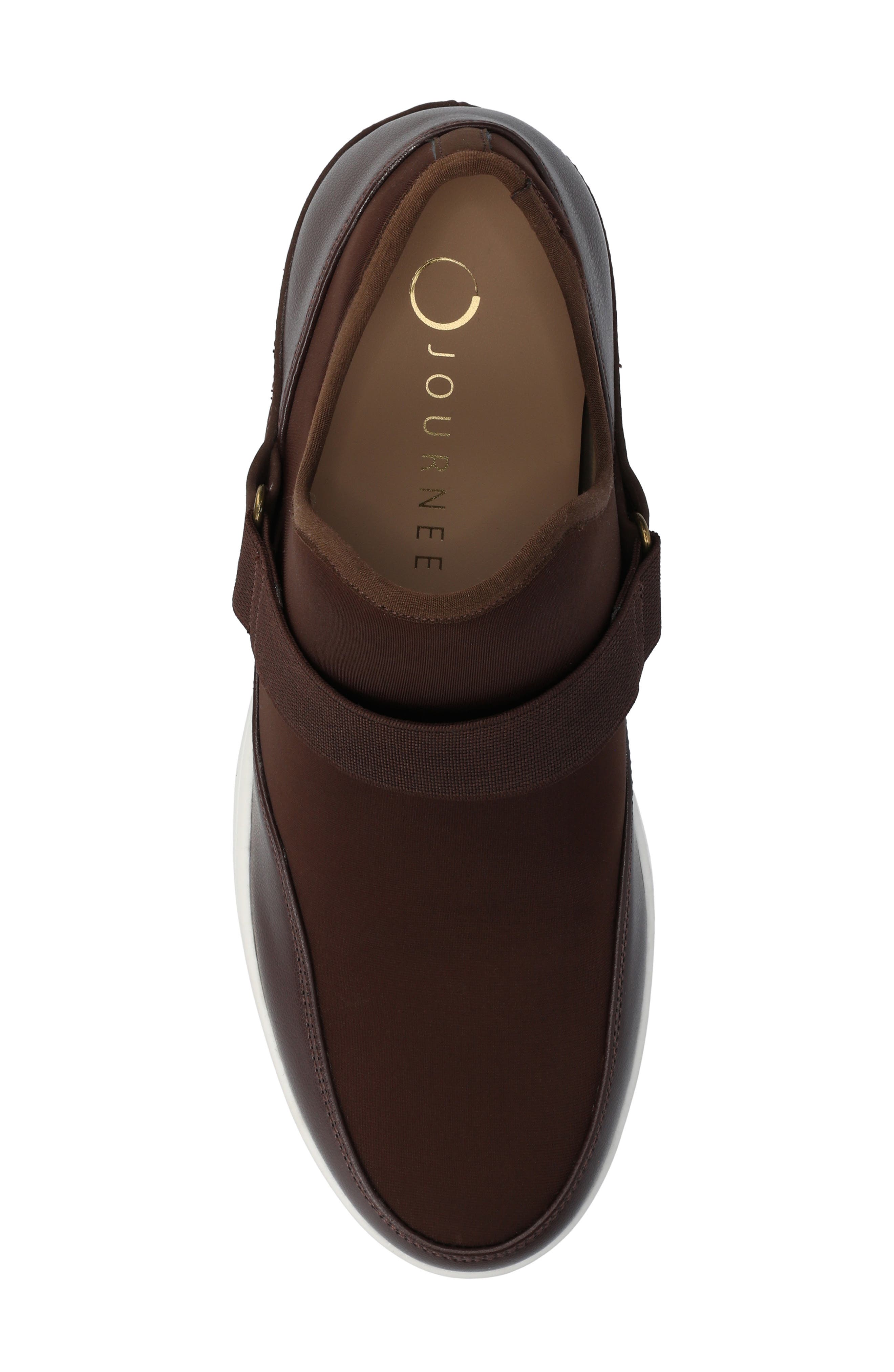 Damari Stretch Wedge Sneaker, Alternate, color, CHOCOLATE