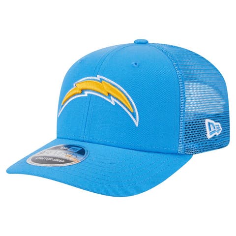Men's New Era Powder Blue Los Angeles Chargers Main Trucker 9SEVENTY Stretch-Snap Hat