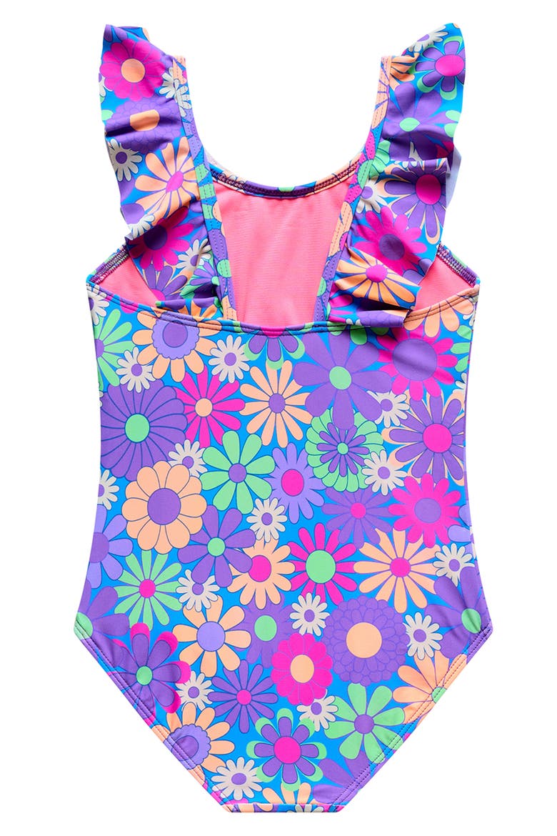 Kids' Ruffle Strap One-Piece Swimsuit, Alternate, color, MULTI
