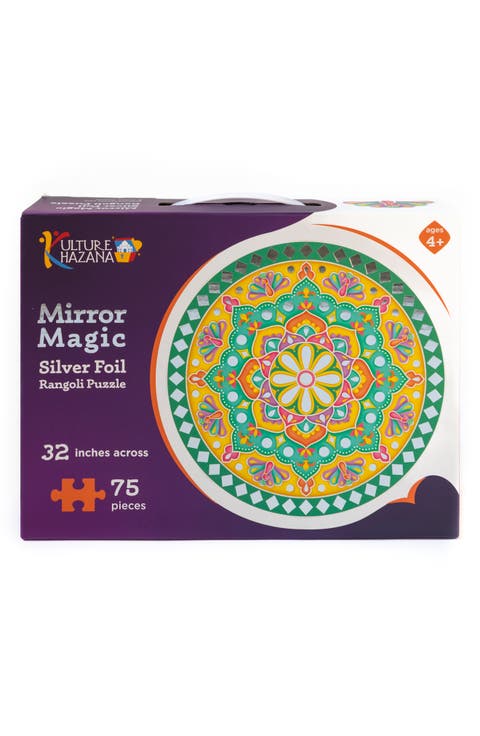 Magic Mirror Silver Foil Rangoli Puzzle - 75 pcs