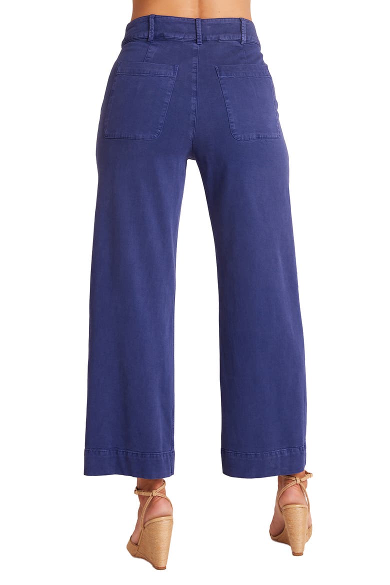 Saige Wide Leg Crop Pants, Alternate, color, COBALT BAY