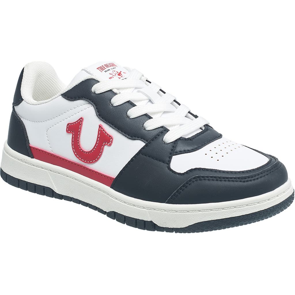 True Religion Boy's Arthur Court Sneaker In White/red