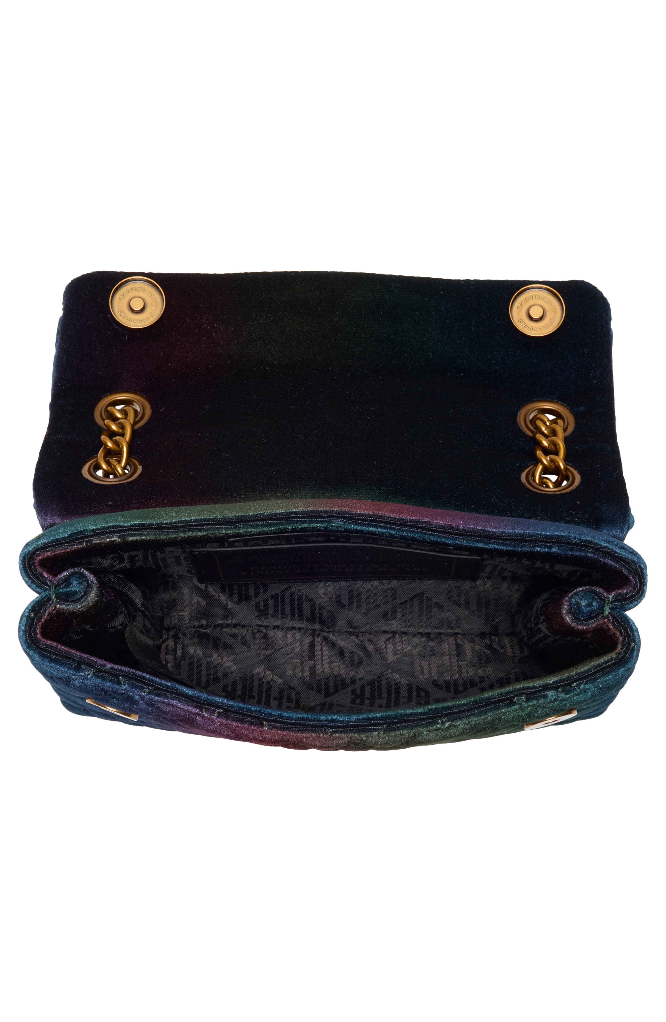 Kurt Geiger London Velvet Mini Brixton Crossbody Bag, Alternate, color, Turquoise Multi