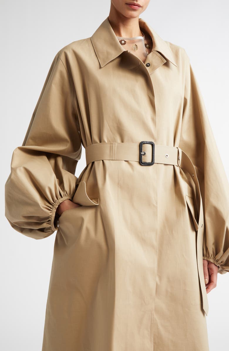 Cecilie Bahnsen x Mackintosh Oliver Waterproof Bonded Cotton Trench Coat, Alternate, color, 