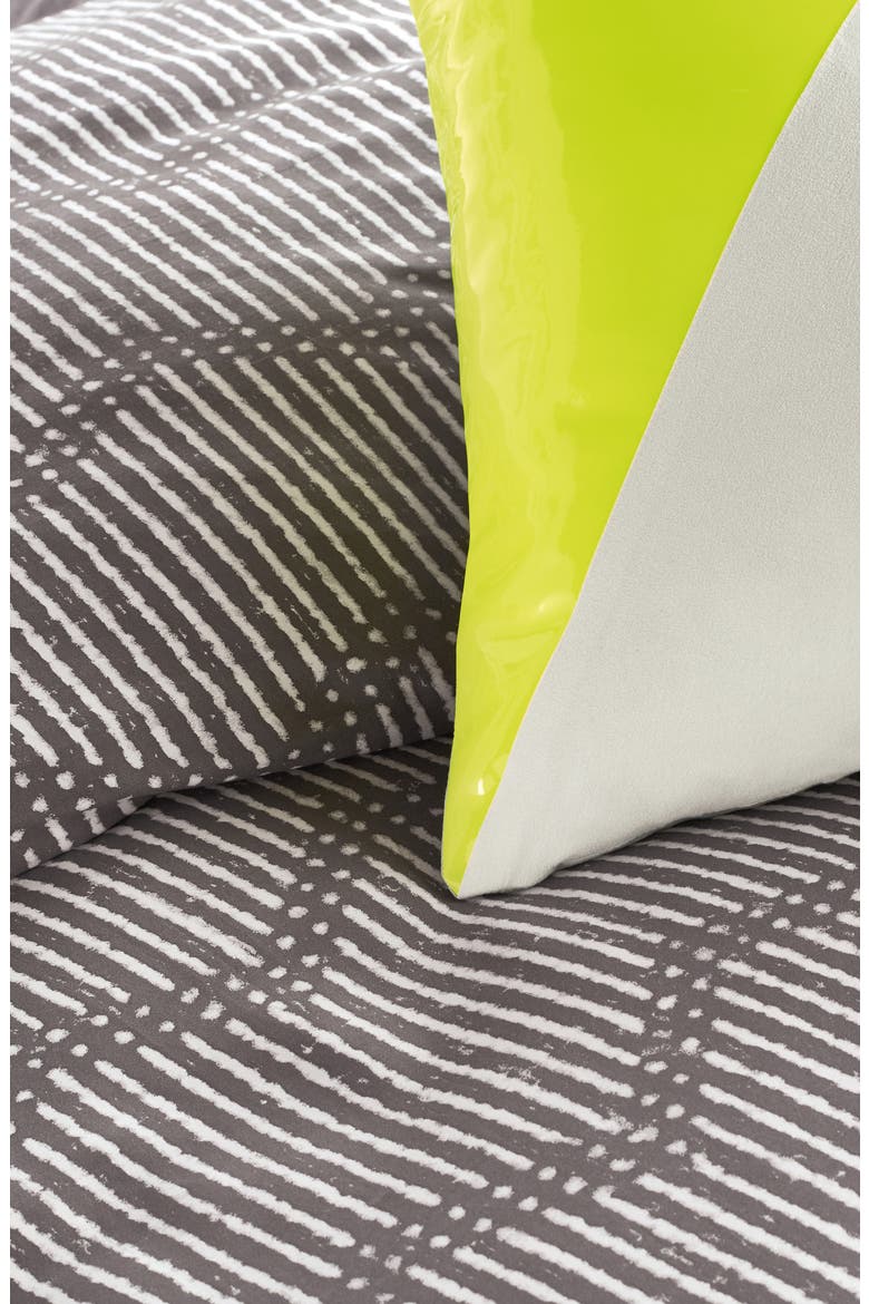 Dot Chevron Comforter & Sham Set, Alternate, color, CHARCOAL