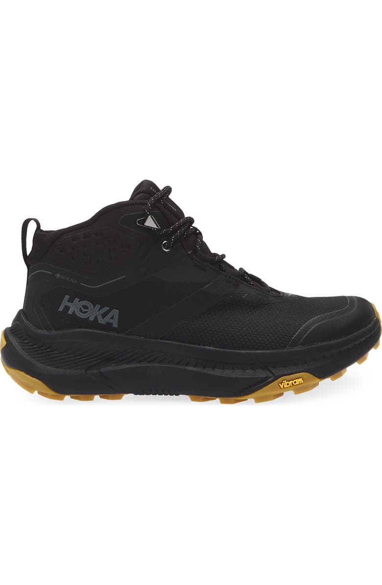 HOKA Transport Chukka GORE-Tex<sup>®</sup> Waterproof Trail Shoe, Alternate, color, Black / Black