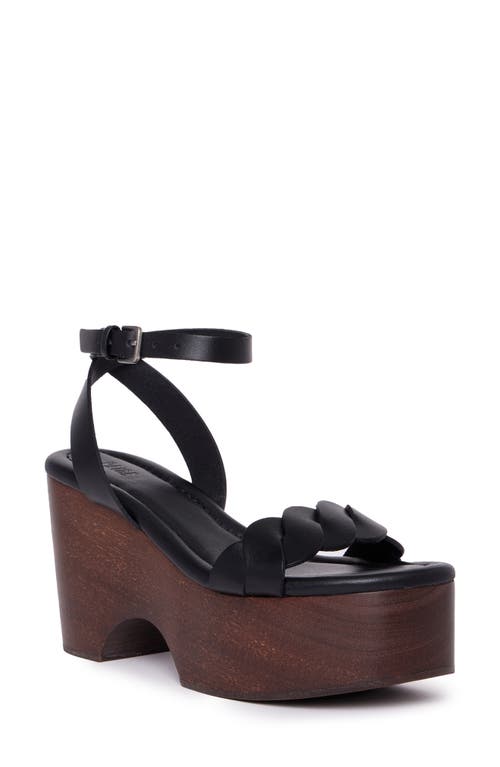 Paige Romy Ankle Strap Platform Sandal In Black