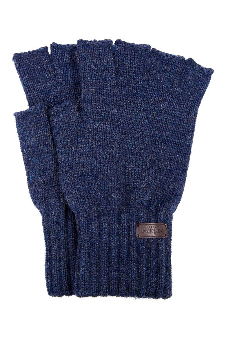 Fingerless Wool Gloves, Main, color, NAVY