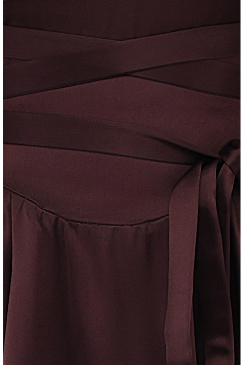 Shiemma Tie Waist Sleeveless Minidress, Alternate, color, RICH BROWN