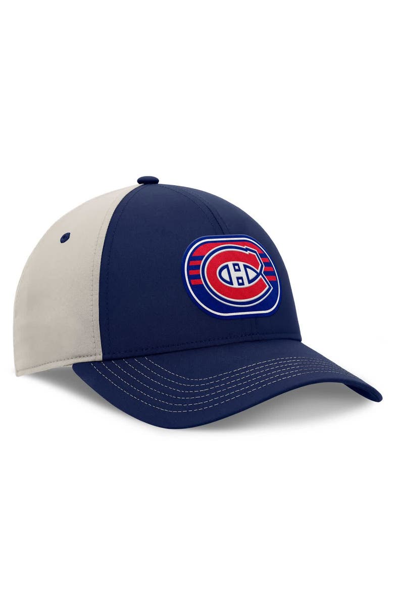 FANATICS Men's  Fanatics  Navy/Gray Montreal Canadiens 2025 Stanley Cup Playoffs Locker Room Trucker Adjustable Hat, Alternate, color, 