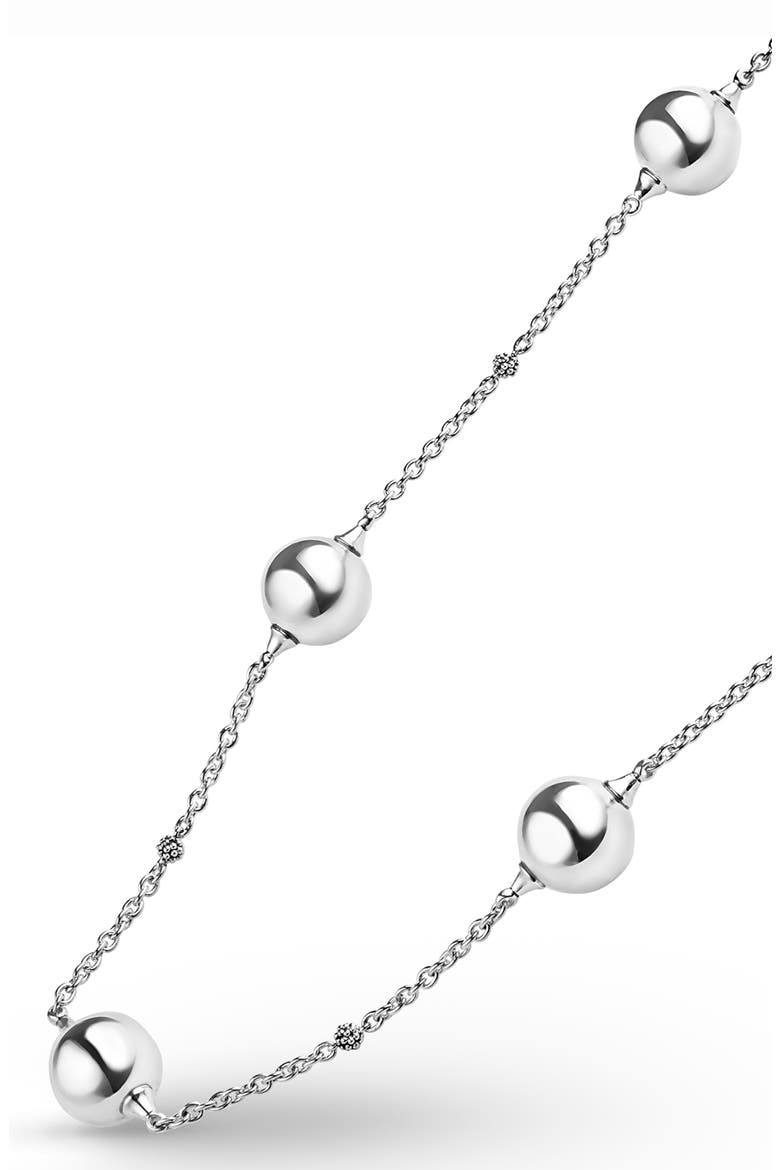 Caviar Bubbly Necklace, Alternate, color, SILVER