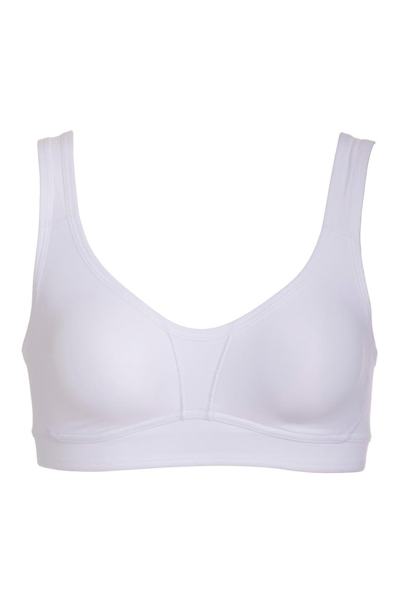 Dominique Intimates Elodie Wire Free Low Impact Sports Bra, Alternate, color, White