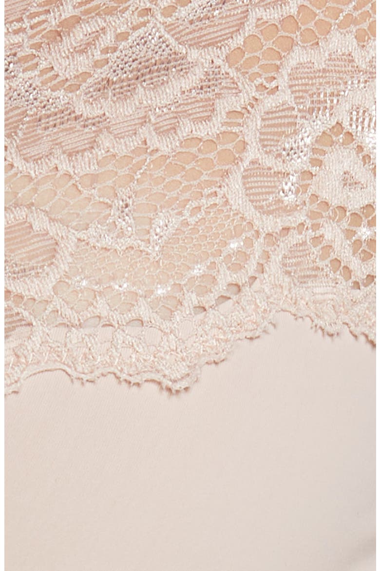 Goddess Busty Racerback Lace Bralette, Alternate, color, CASHMERE