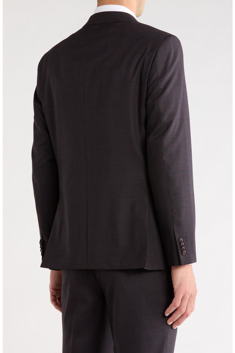 Stretch Wool Blend Suit Jacket, Alternate, color, PURPLE/ BLUE