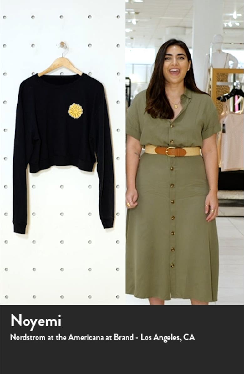 Smilin' Sun Patch Crop Sweatshirt, sales video thumbnail