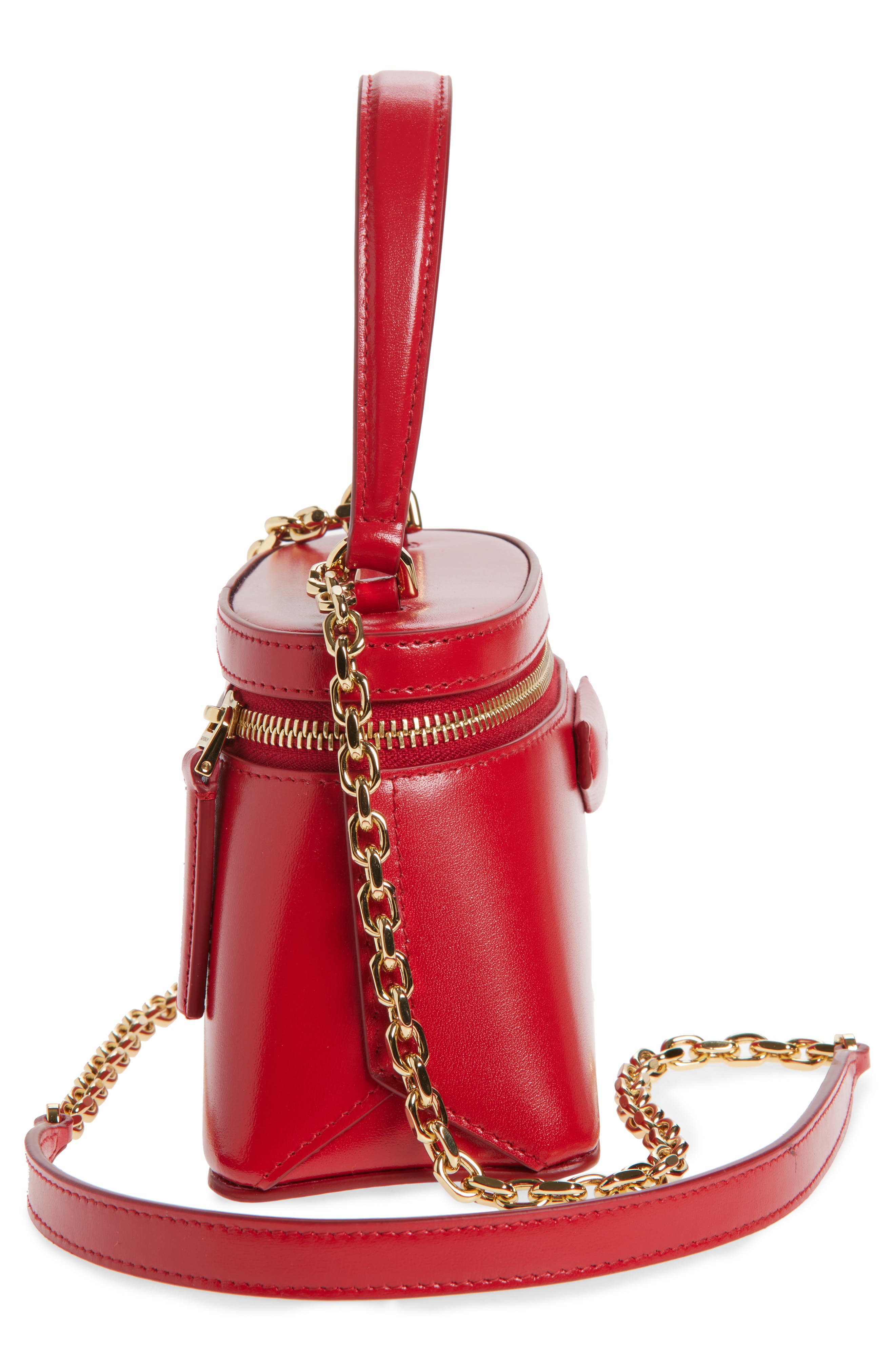 Mini Antigona Vanity Leather Handbag, Alternate, color, 640-VERMILLON