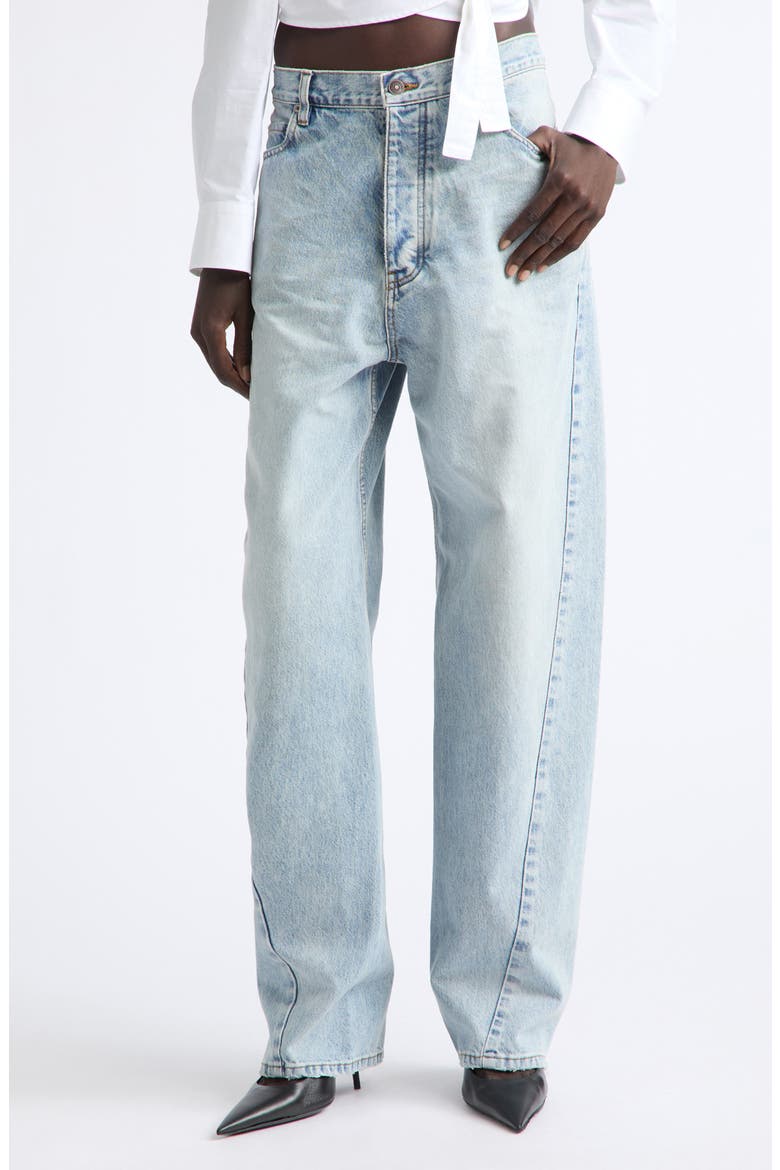 Twisted Seam Organic Cotton Jeans, Main, color, 4020 MIDNIGHT BLUE