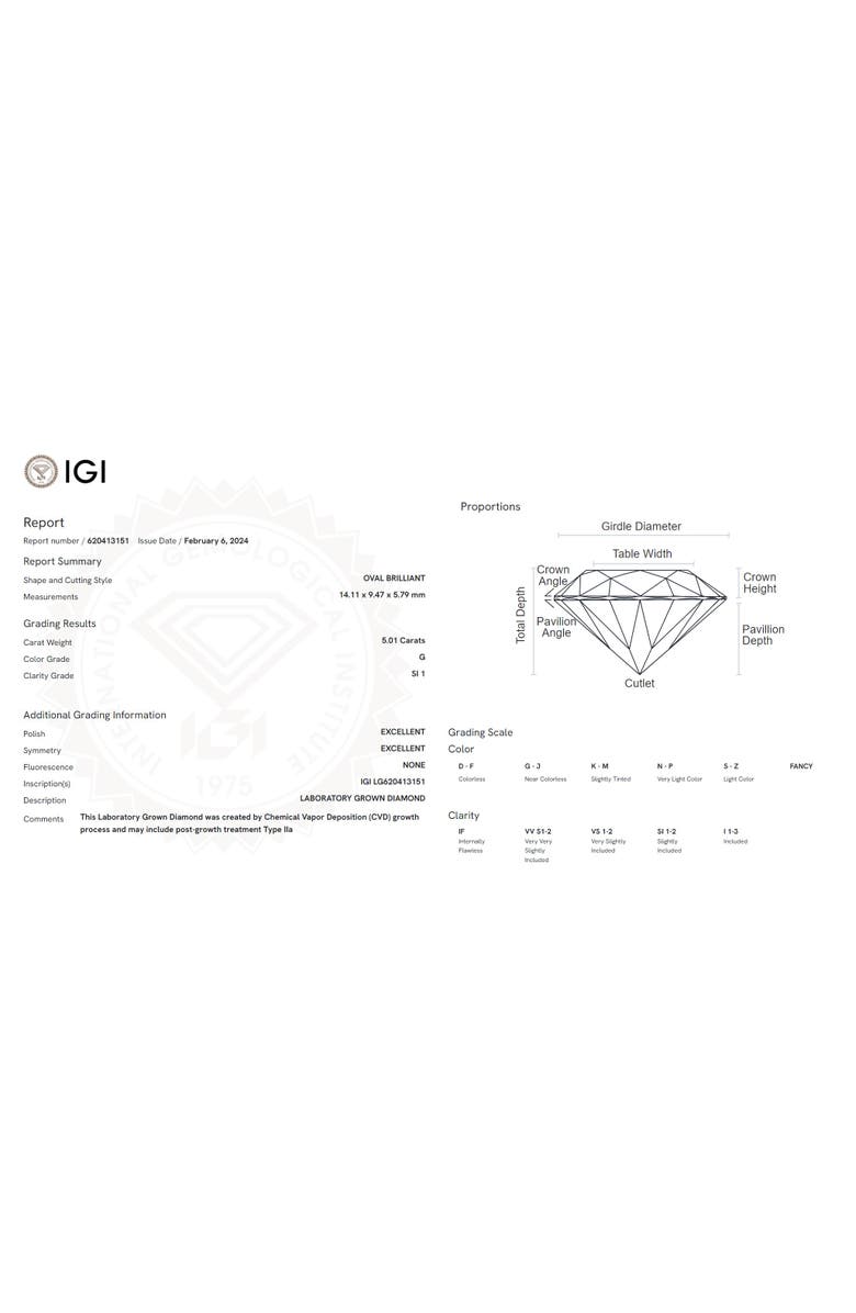 Bliss Diamond Certified 5Ct Oval 14k Gold Diamond Engagement Ring Lab Grown, Alternate, color, 14K Yellow Gold