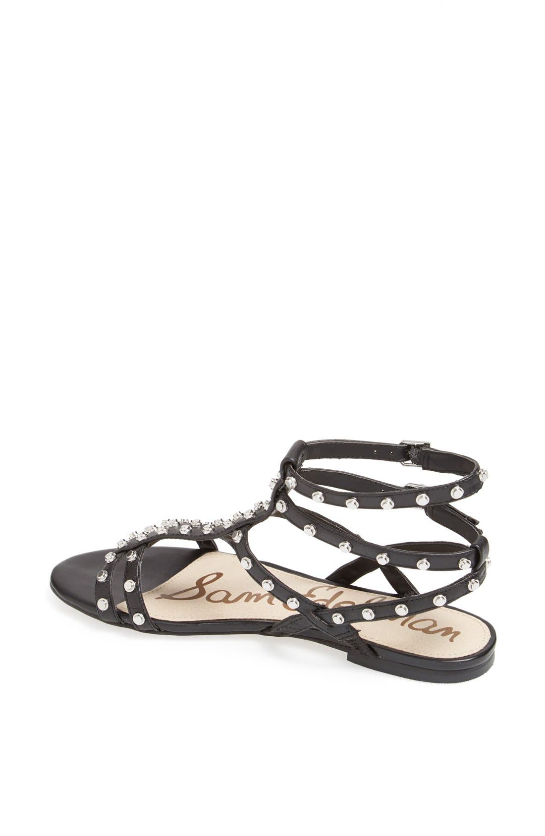 'Berkeley' Sandal (Nordstrom Exclusive), Alternate, color, BLACK LEATHER