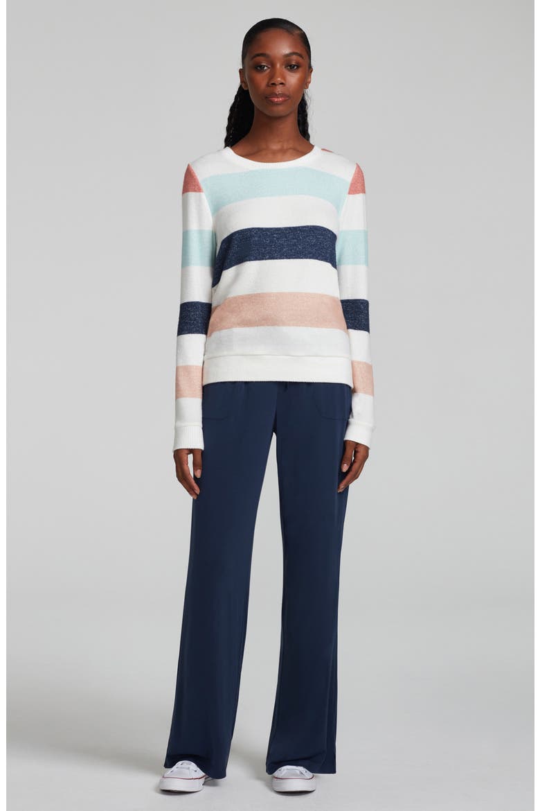 Stripe Hachi Sweater, Alternate, color, WINTER WHI