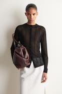 COS Diamond Knit Lace Cardigan