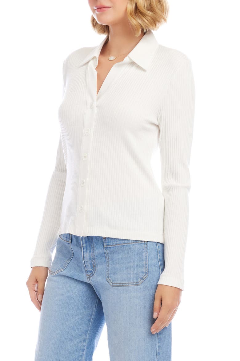 Button-Up Rib Top, Alternate, color, OFF WHITE