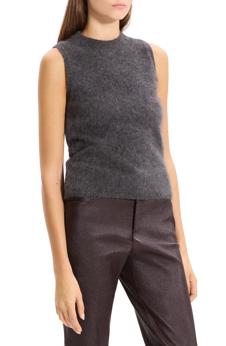 Theory Cashmere Sleeveless Sweater, Alternate, color, Light Charcoal