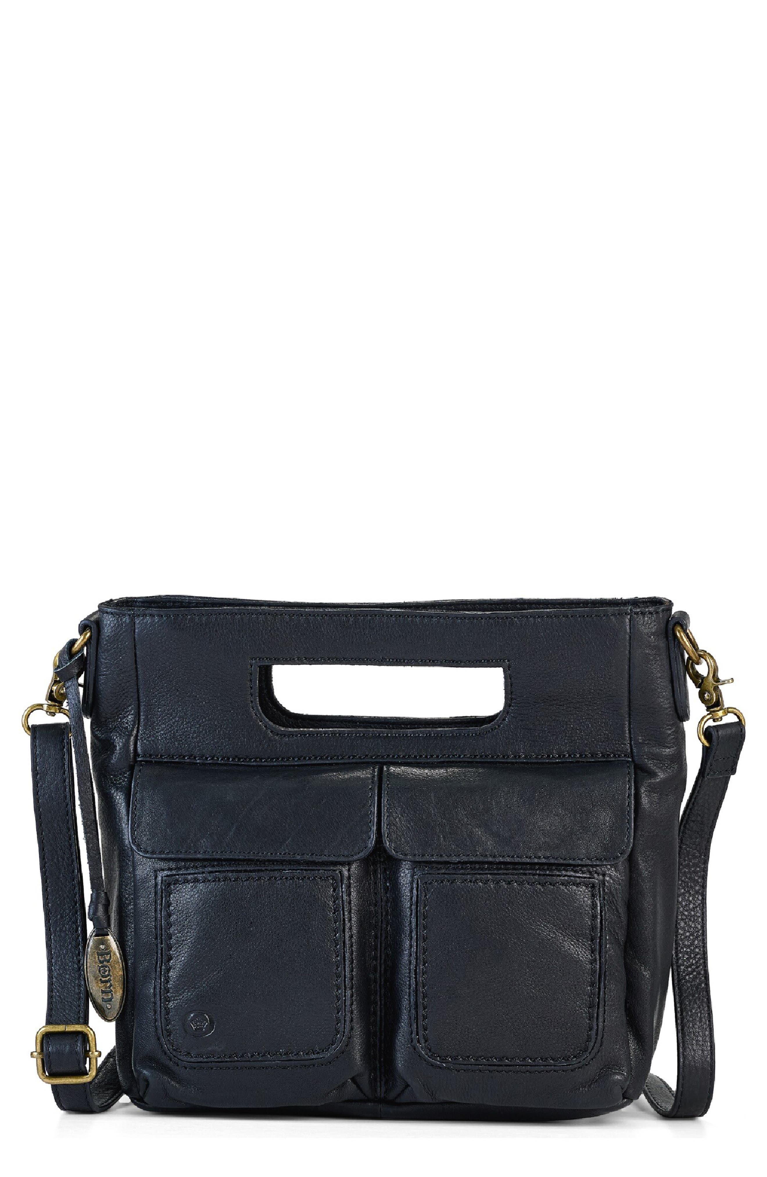 McCauley Cutout Crossbody Bag, Main, color, BLACK