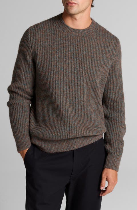 Mixed Rib Crewneck Sweater