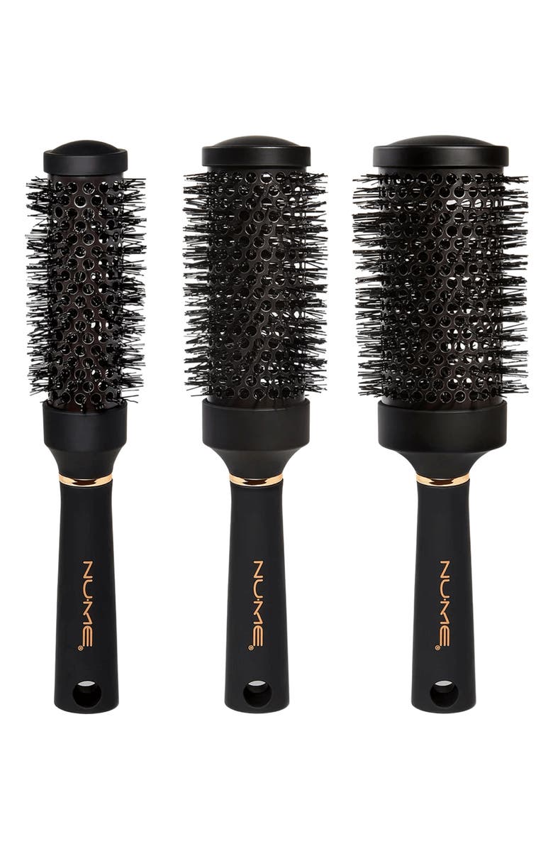 NUME Ionic Round Brush Set, Main, color, Black