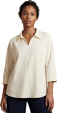 Jessica London Stretch Knit Crepe Trapeze Tunic