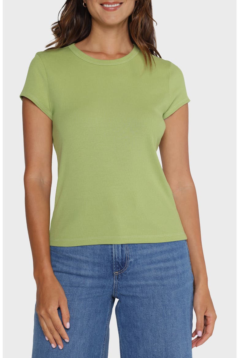 Jenna Short Sleeve T-Shirt, Main, color, LIME