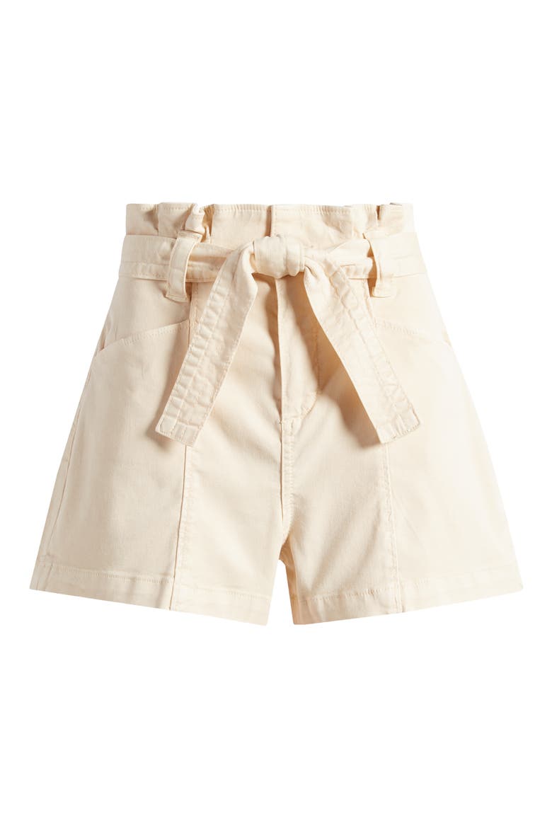 Anessa Trapunto Belted Paperbag Waist Shorts, Alternate, color, BLONDE SAND