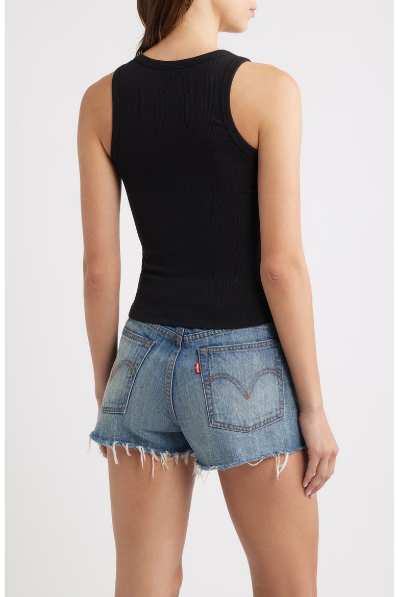 Logo Rhinestone Rib Tank, Alternate, color, BLACK