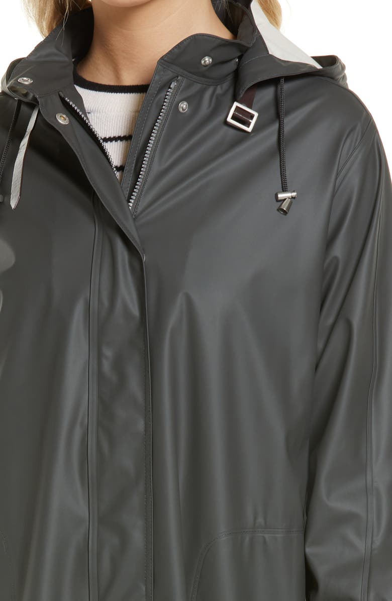 Ilse Jacobsen Hooded Raincoat, Alternate, color, Dark Shadow