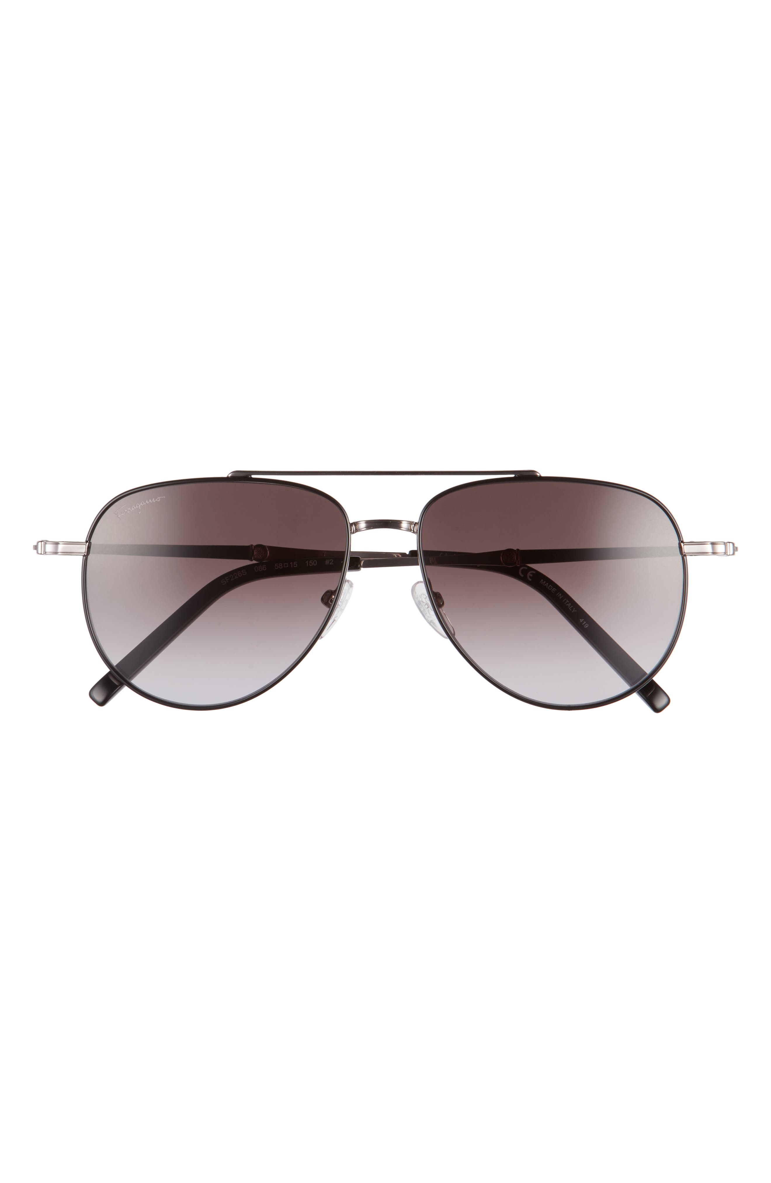 FERRAGAMO Salvatore Ferragamo 58mm Aviator Sunglasses