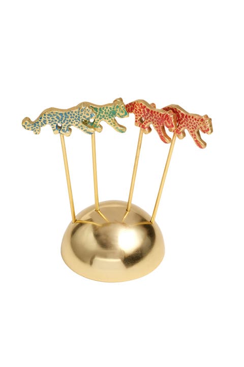Tanda Steel Cocktail Sticks Leopar Entertaining Essential