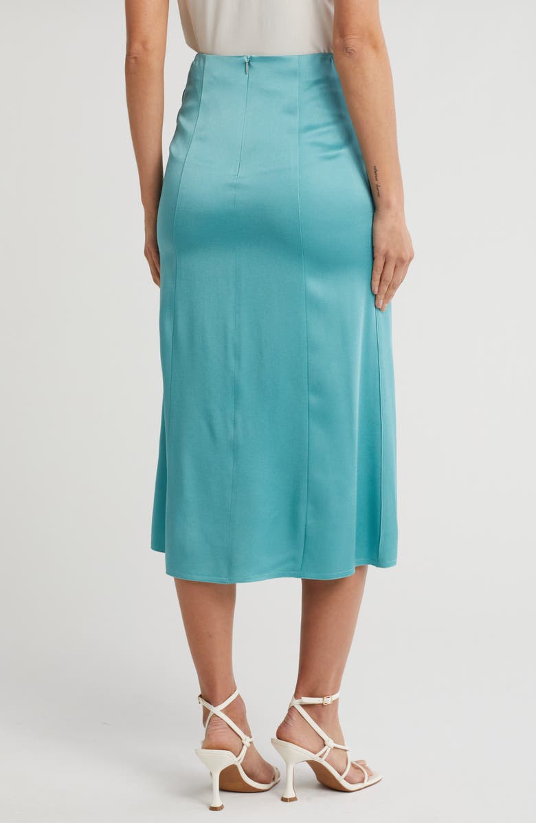 BOSS Vaniki Satin Midi Skirt, Alternate, color, Open Blue