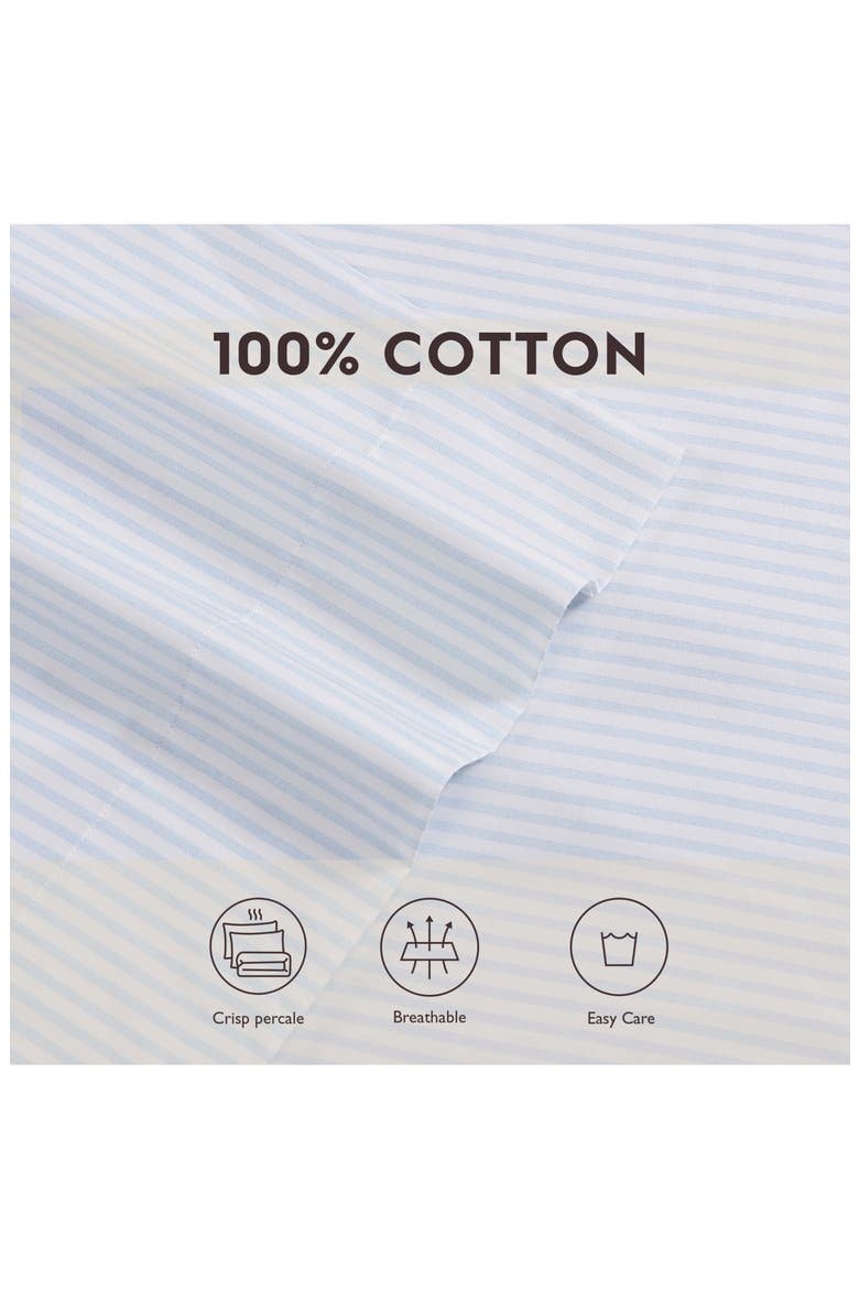Ramona Cotton Sateen Pillowcase Set, Alternate, color, BLUE