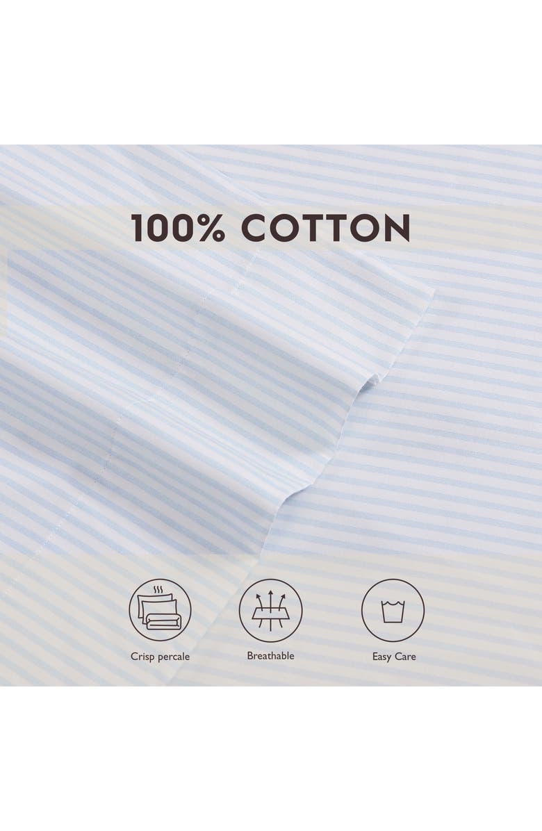 Laura Ashley Ramona Cotton Sateen Pillowcase Set, Alternate, color, Blue