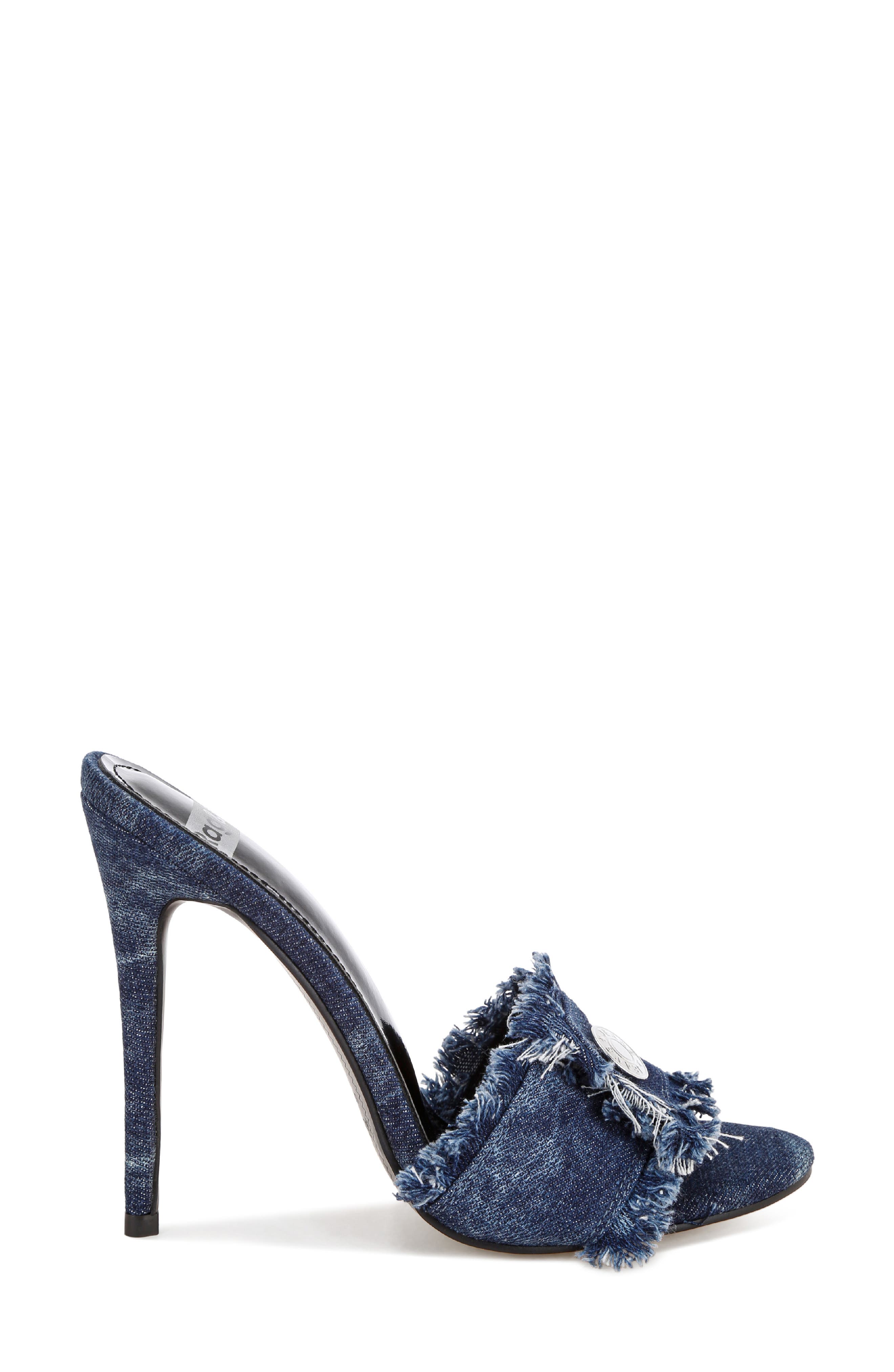 Claudia Denim Stiletto Sandal, Alternate, color, BLUE DENIM