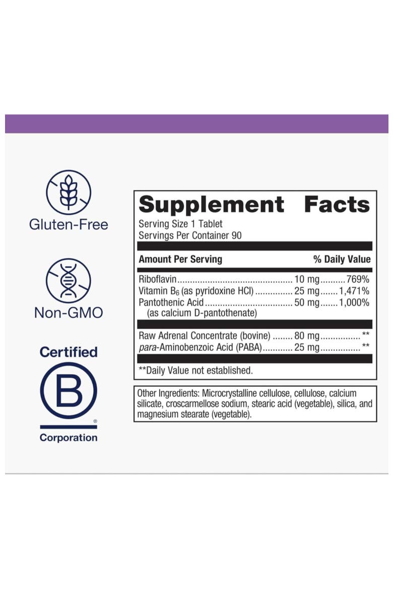 Adrenogen Comprehensive Adrenal Health Support Supplement 90 Tablets, Alternate, color, None